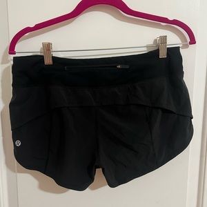 Black Lululemon Speed Up Shorts
